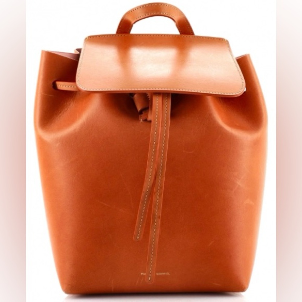 Mansur Gavriel Tanned Calfskin Mini Backpack Cammello Rosa